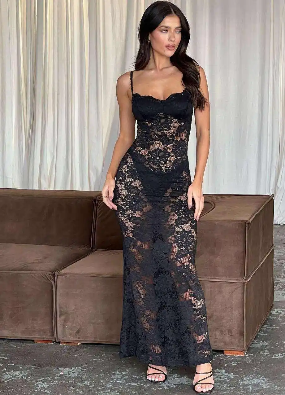 Vestido largo encaje | New Secret