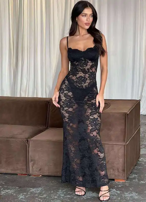Vestido largo encaje | New Secret