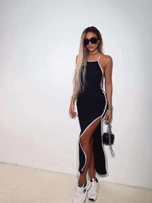 Vestido midi bicolor | New Secret