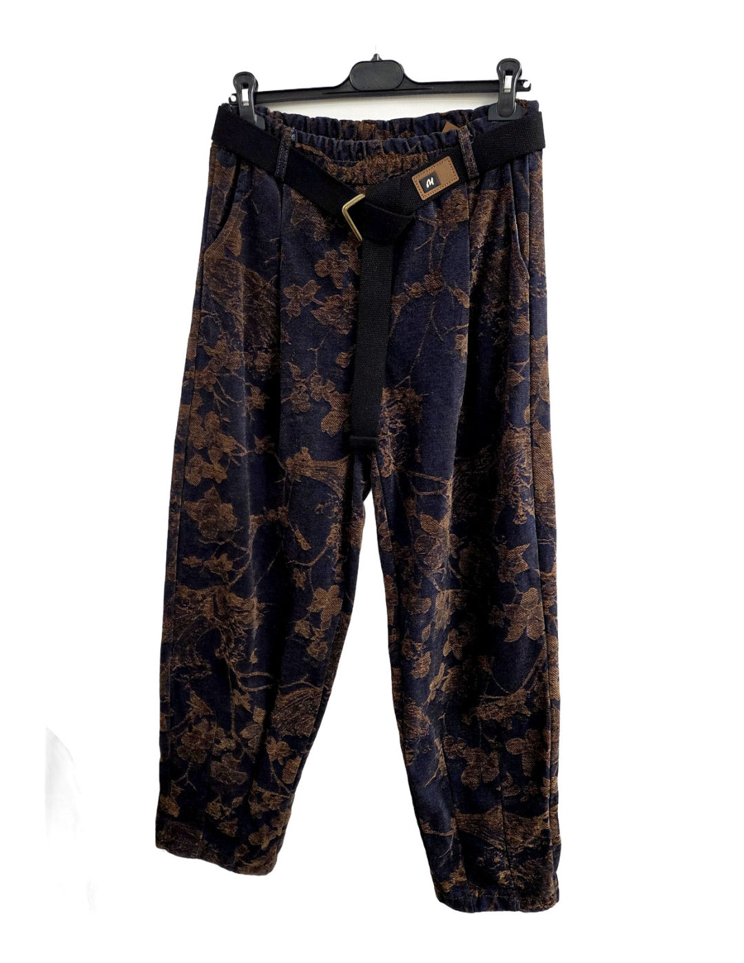 Pantalone jacquard con cintura